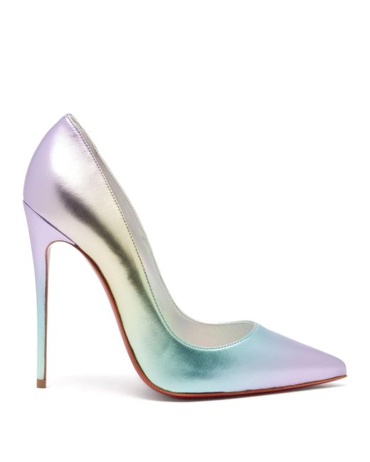 Christian Louboutin So Kate 120 Iridescent-leather Pumps in Pink - Lyst