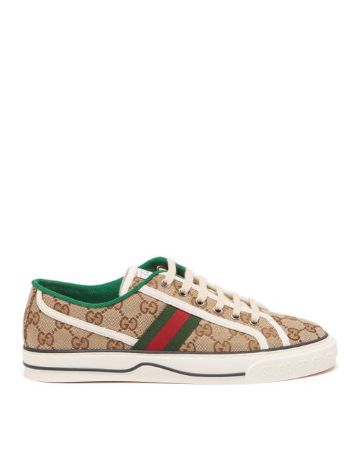 Gucci Tennis 1977 Gg-canvas And Leather Trainers - Lyst
