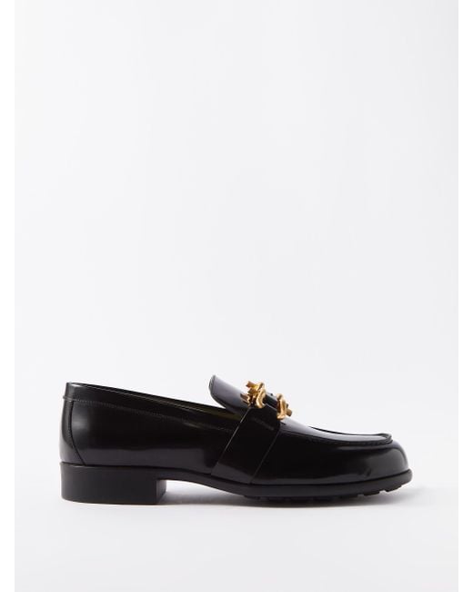 Bottega Veneta Monsieur Leather Loafers in Black | Lyst