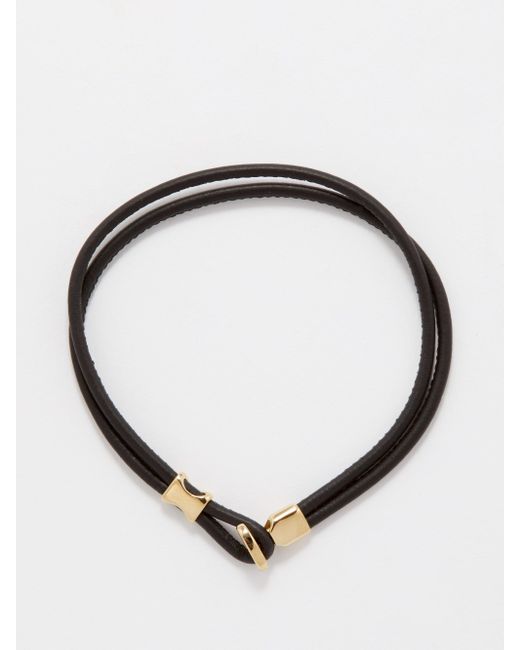 Miansai Black Orson Loop Leather & Sterling Silver Bracelet for men