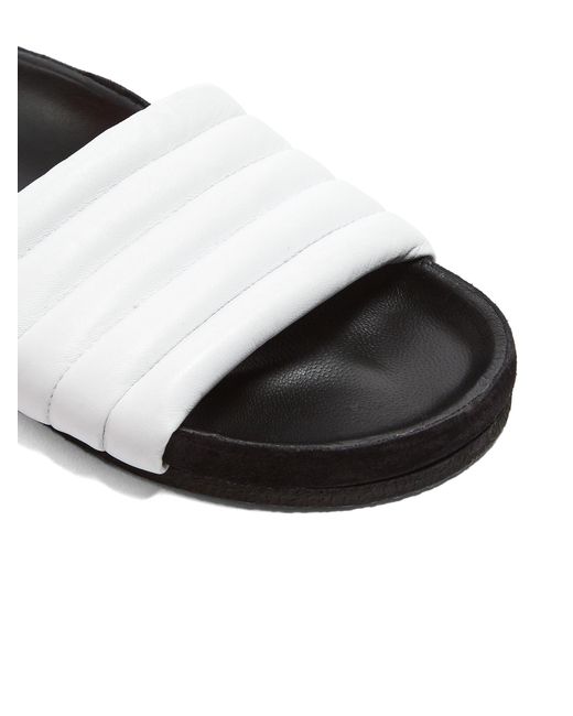Isabel Marant Hellea Quilted leather Slides in White Lyst