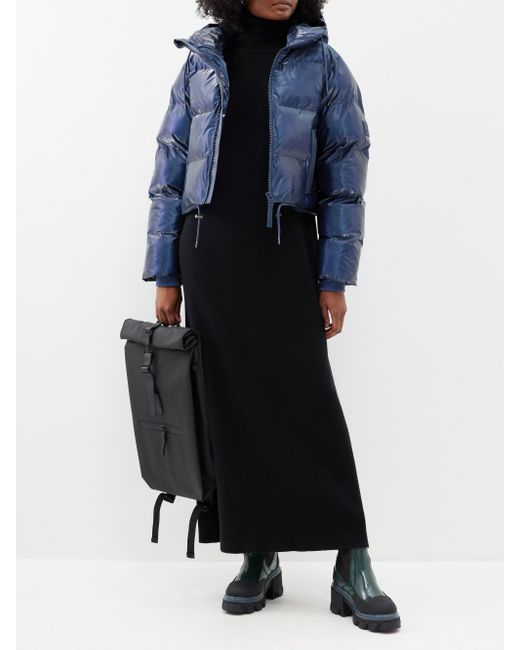 Rains Alta Waterproof Hooded Puffer Jacket in Blue Lyst