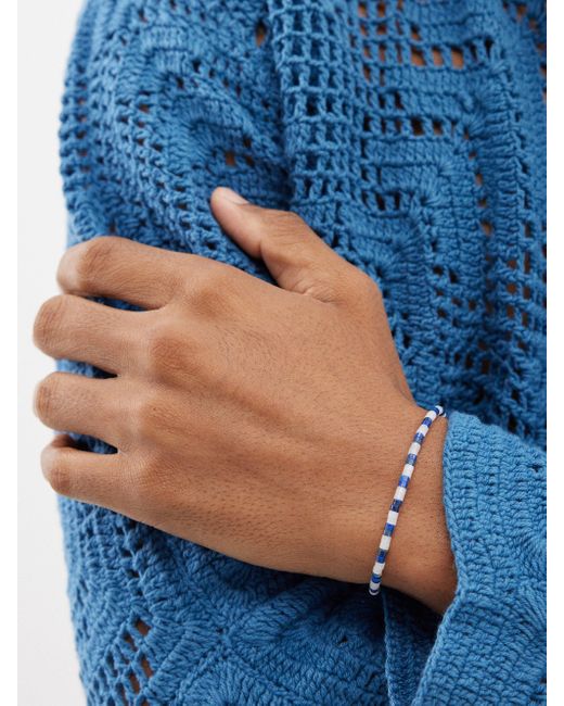 Miansai Blue Kai Lapis Lazuli & Sterling-silver Bracelet for men