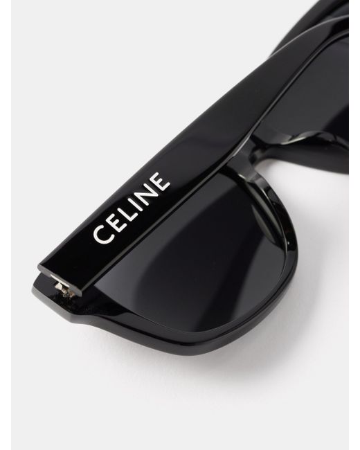 Celine D-frame Acetate Sunglasses in Black for Men | Lyst