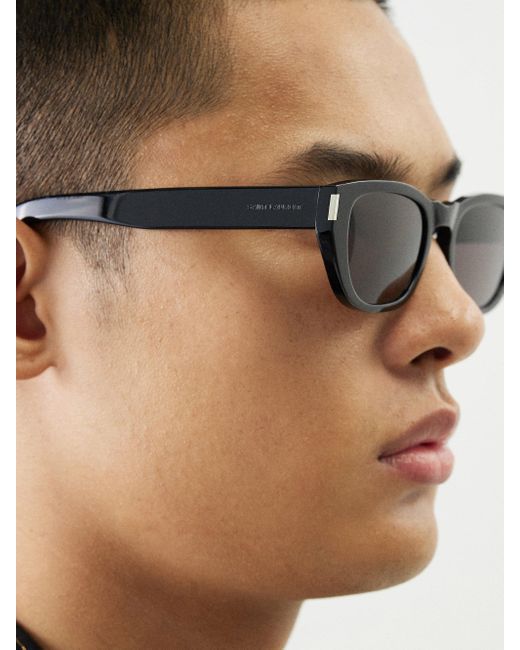 Saint Laurent D-frame Acetate Sunglasses in Gray for Men