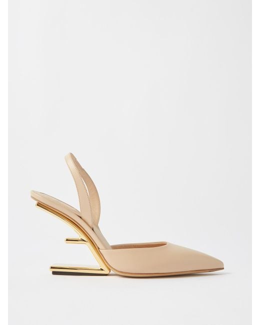 Fendi First 95 Fheel Leather Pumps Lyst Australia
