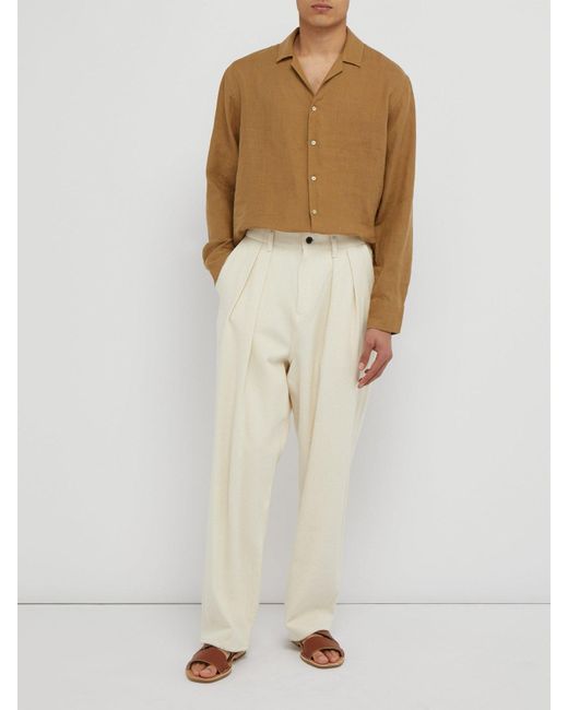 Jacques Cuban Collar Linen Shirt 