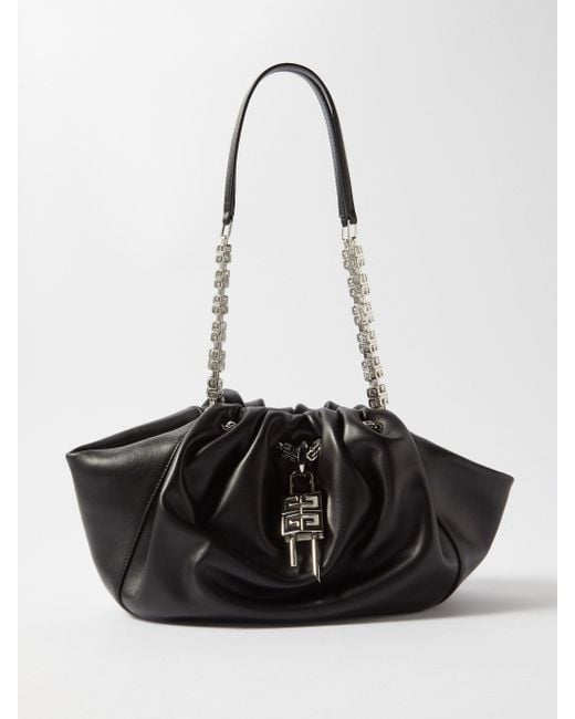 Givenchy Kenny Small Leather Shoulder Bag in Black Lyst Australia