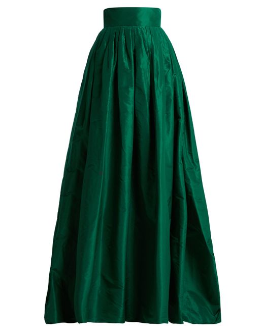 Jupe de soirée taille haute en taffetas de soie Carolina Herrera en coloris  Vert | Lyst