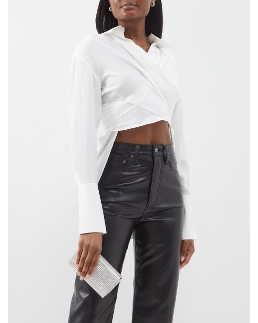 GAUGE81 Sabinas Wrap-front Silk Blouse in White | Lyst Canada