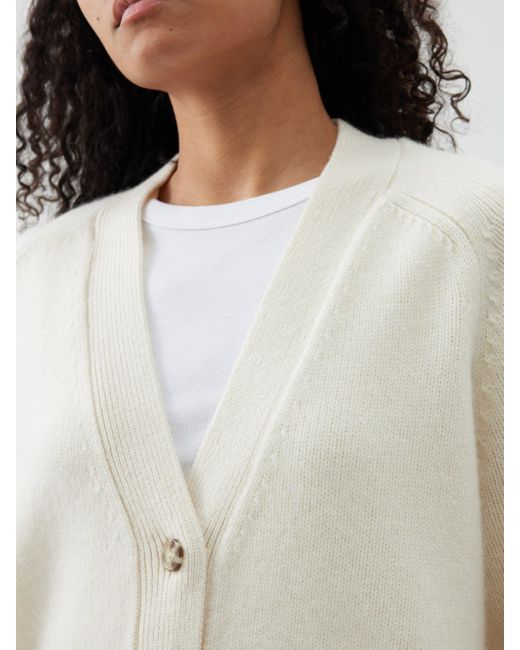 arch4 Sage Organic-cashmere Cardigan in White | Lyst