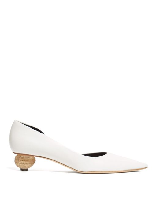 white leather pumps mens