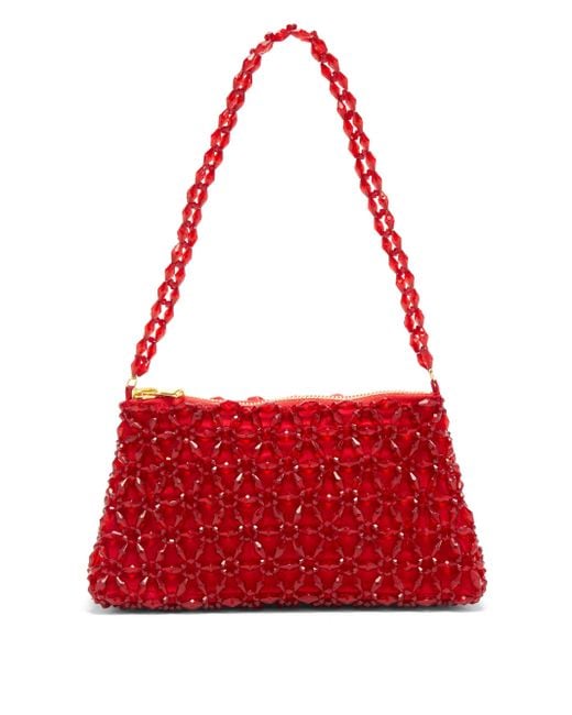 Shrimps Dawson Floral beaded Bag in Red Lyst