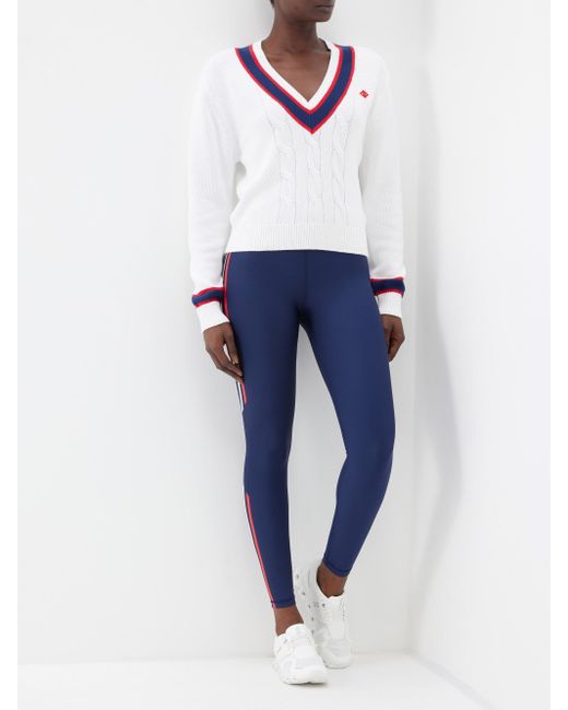 The Upside Playback High-rise Jersey Leggings in Blue
