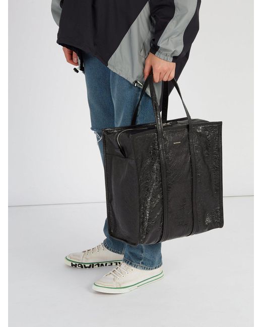 Balenciaga Bazar Shopper M Leather Bag in Black for Men | Lyst Canada