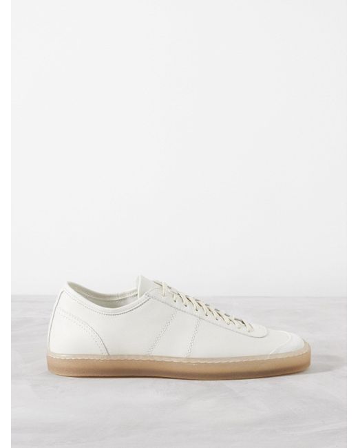Lemaire Linoleum Low-top Leather Trainers in White | Lyst