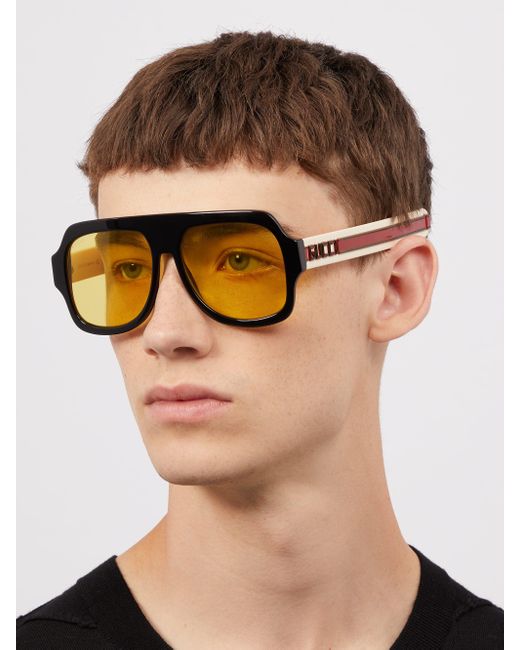 gucci men's acetate sunglasses