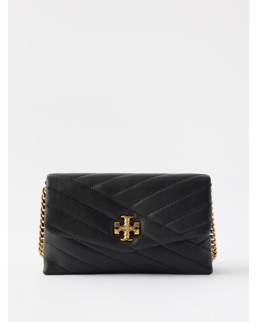 Tory Burch Kira Mini Chevronquilted Leather Crossbody Bag in Black Lyst