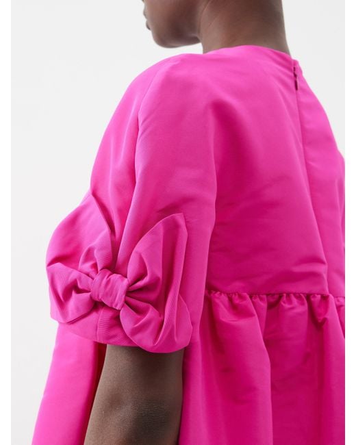 Nina Ricci Taffeta Babydoll Mini Dress in Pink | Lyst