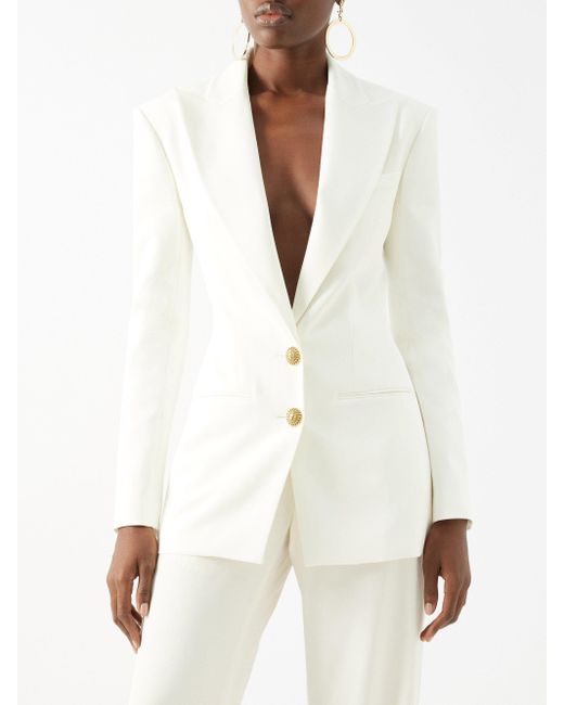White crepe deals jacket