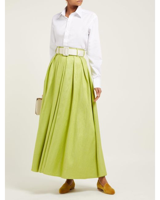 high rise maxi skirt