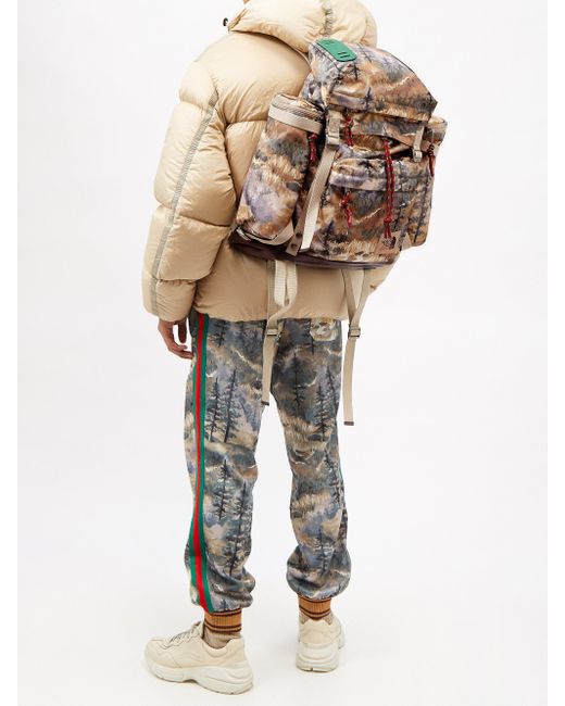 Gucci X The North Face Landscape print Shell Backpack for Men