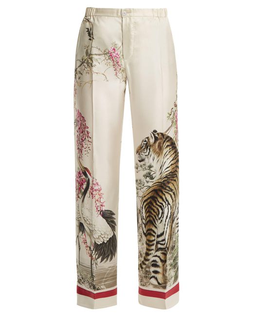 Pantalon de pyjama en soie à imprimé tigre Etere Soie F.R.S For Restless  Sleepers en coloris Neutre | Lyst