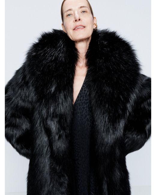 Raey Shawl collar Giant Faux fur Monster Coat in Black Lyst