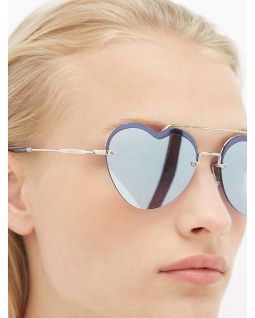 Miu miu 2025 heart shaped sunglasses