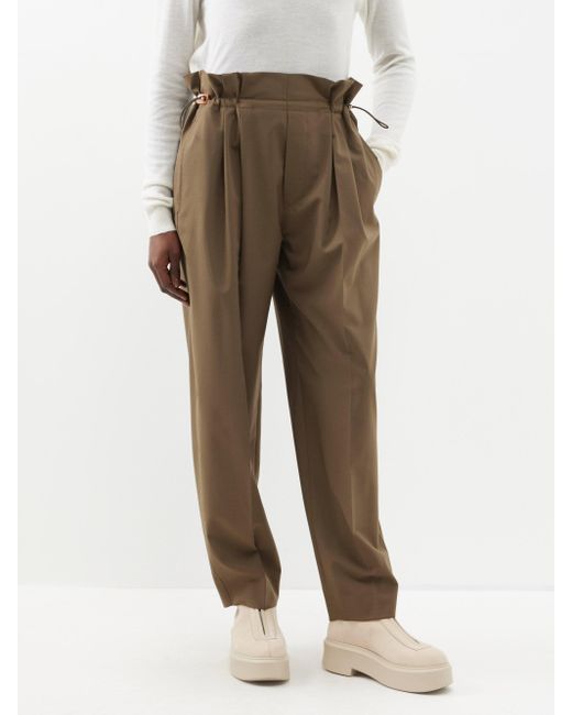 Pantalon taille froncée sale