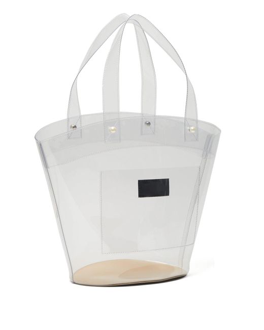 Simone Rocha Leather Logo-patch Pvc Bucket Bag - Lyst