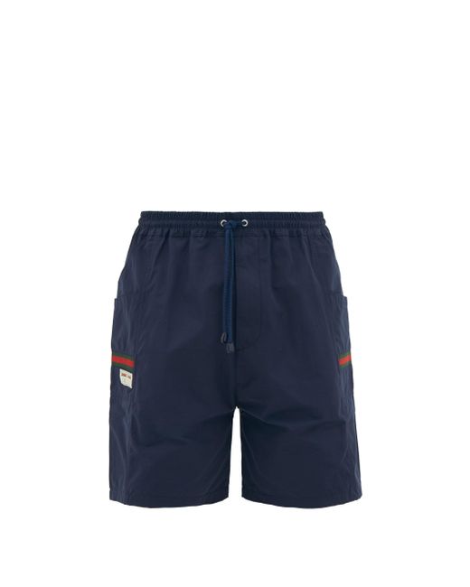 navy gucci shorts