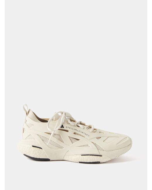 adidas By Stella McCartney Solaridge Rubber-cage Mesh Trainers in Natural |  Lyst