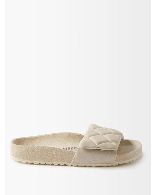 Birkenstock 1774 Sylt Quilted-leather Slides in Beige (Natural) | Lyst