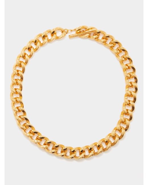Saint Laurent Metallic Curb-chain Choker Necklace