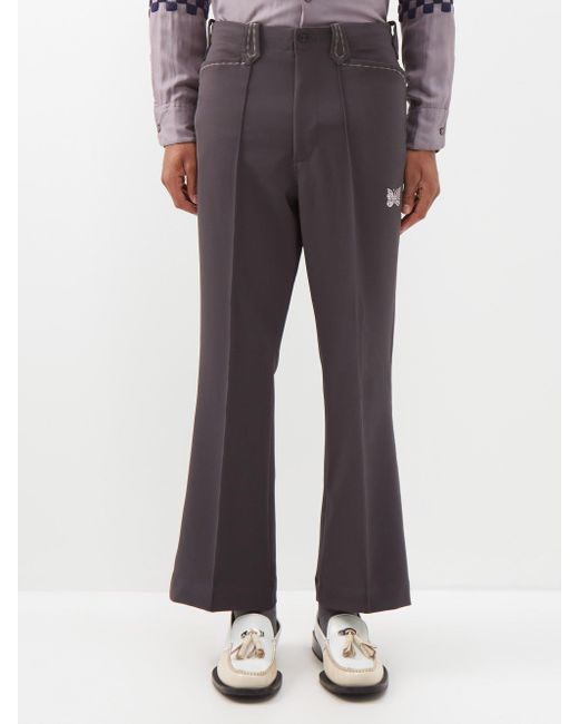 Needles Butterflyembroidered Flared Suit Trousers in Gray for Men Lyst