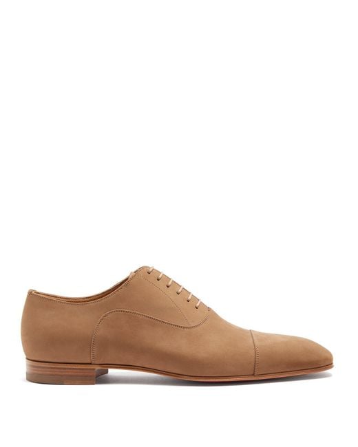 Christian Louboutin Greggo Suede Oxford Shoes in Natural for Men | Lyst
