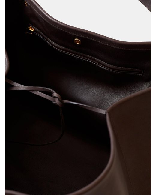 The Row Idaho Leather Bag in Brown Lyst