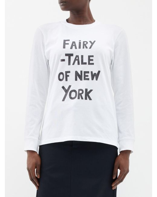 Bella Freud Fairytale Of New York Cotton Long sleeve T shirt in