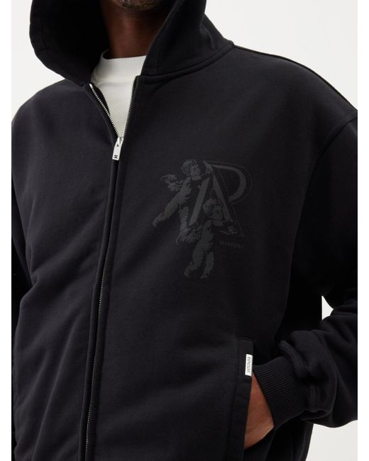 Represent Black Cherub Initial Zipped Cotton-jersey Hoodie for men