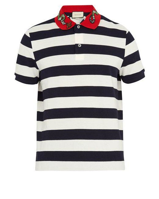 gucci black and white striped shirt