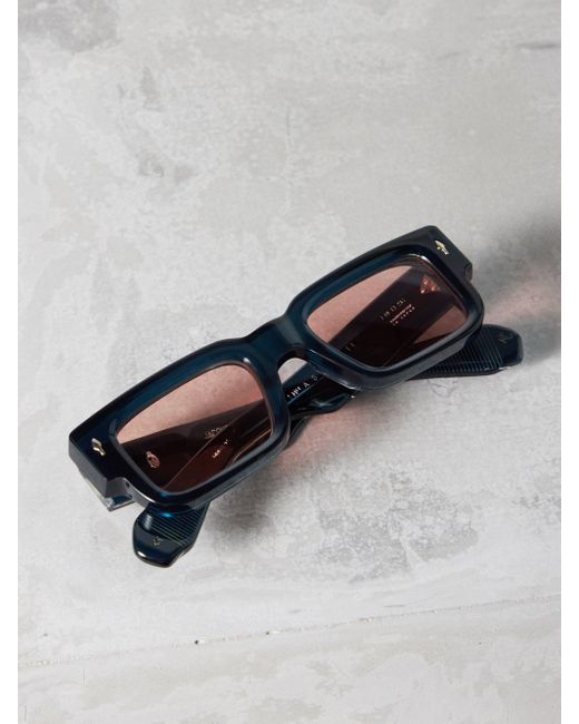Jacques Marie Mage Green Ascari Rectangle Acetate Sunglasses for men