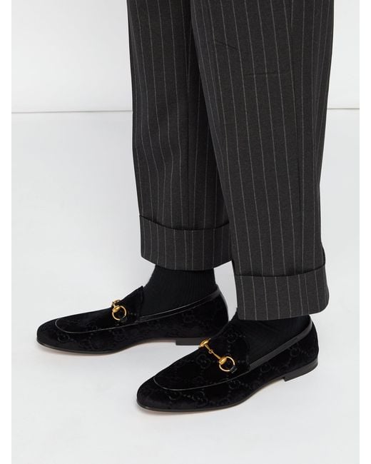 Gucci Jordaan Velvet Loafers for Men , Lyst