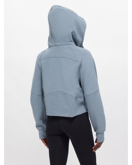 lululemon athletica Scuba Half-zip Cotton-blend Cropped Sweatshirt