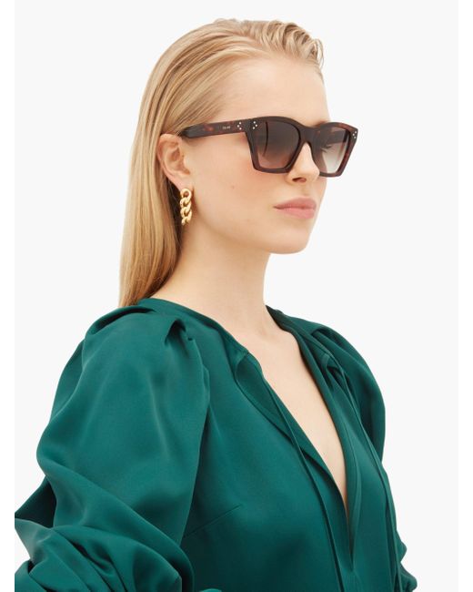 square tortoise shell sunglasses