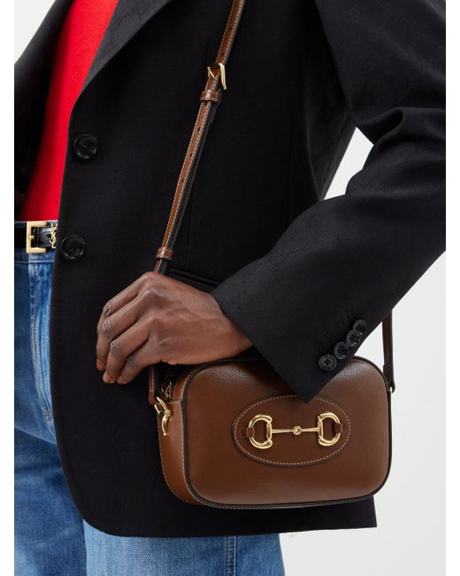 gucci horsebit 1955 small shoulder bag brown