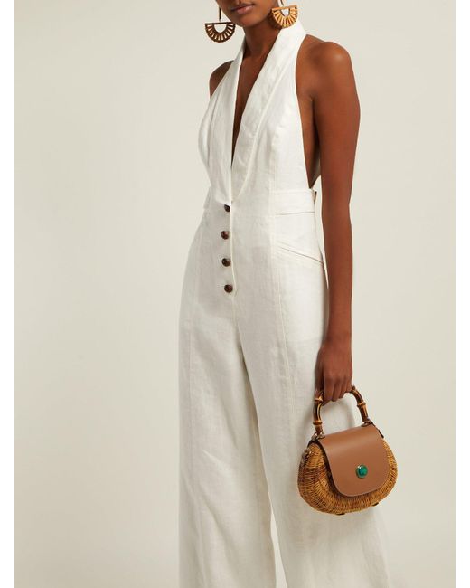 Zimmermann corsage sales linen jumpsuit