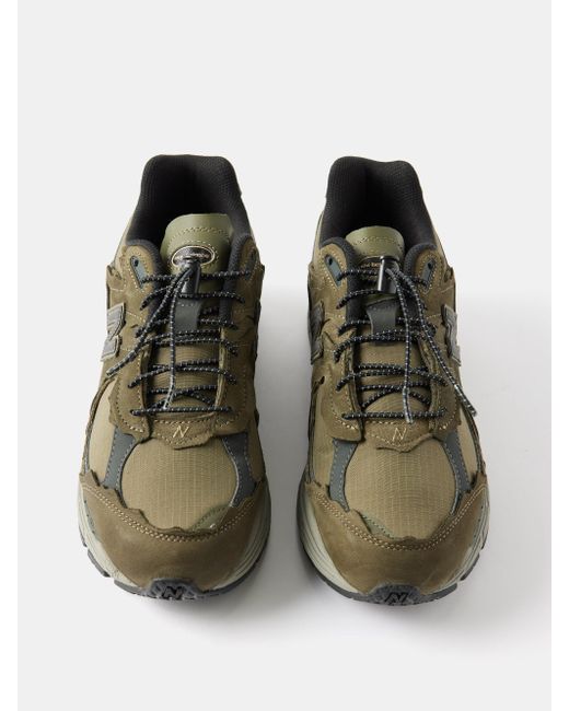 New Balance 2002r Suede And Ripstop Trainers in Green for Men Lyst