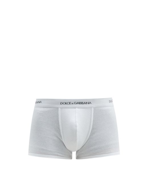Dolce & Gabbana Ribbed Cotton Boxer Briefs for Men | Lyst