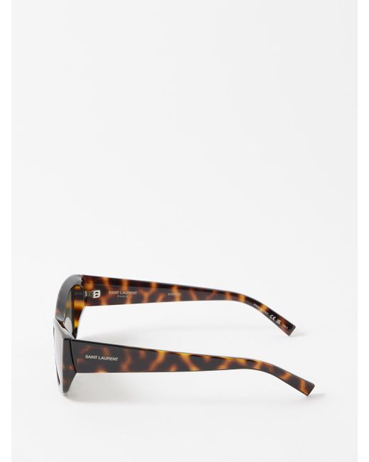 Saint Laurent Gray New Wave Tortoiseshell-acetate Sunglasses
